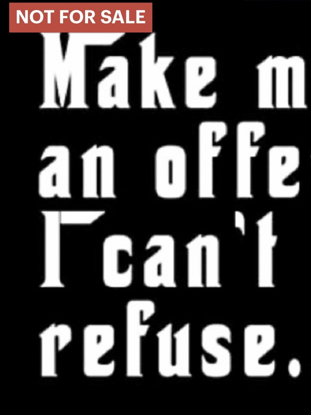 Graphic Black & White Text Tee - Bold Quote Print